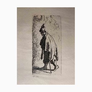 Charles Amand Durand after Rembrandt, Beggar with a Stick, 19th Century, Engraving-ZCI-1781789