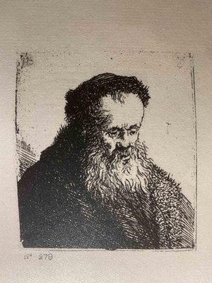 Charles Amand Durand after Rembrandt, Bust of an old man with flowing beard, Engraving, 19th Century-ZCI-1781769