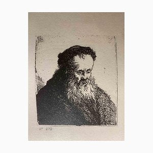 Charles Amand Durand after Rembrandt, Bust of an old man with flowing beard, Engraving, 19th Century-ZCI-1781769