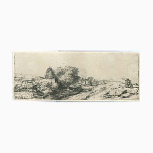 Charles Amand Durand after Rembrandt, Landscape with A Milkman, 19th Century, Engraving-ZCI-1781891