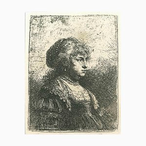 Charles Amand Durand after Rembrandt, Saskia with the Pearl, Engraving, Late 19th Century-ZCI-1781821