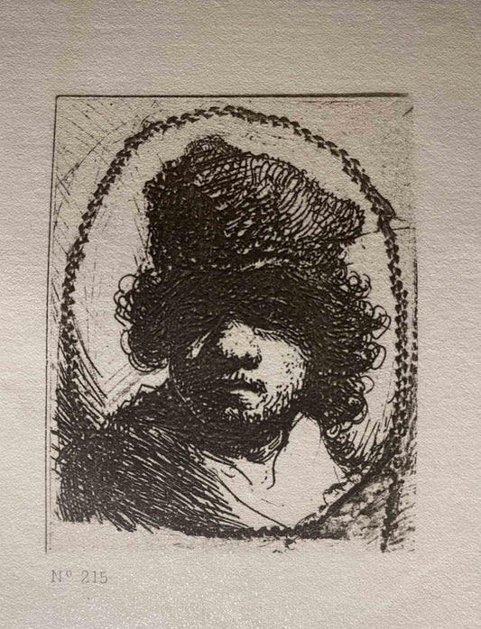 Charles Amand Durand after Rembrandt, Self-Portrait, Engraving, 19th Century