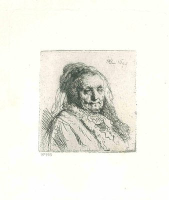 Charles Amand Durand after Rembrandt, The Artist's Mother, Engraving, 19th Century-ZCI-1788581