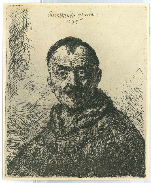 Charles Amand Durand after Rembrandt, The First Oriental Head, Engraving, 19th Century