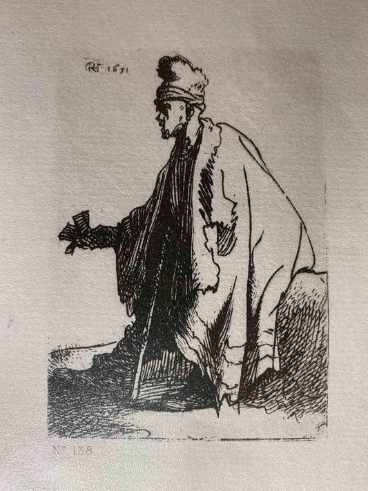 Charles Amand Durand after Rembrandt, The Leper, Engraving, 19th Century