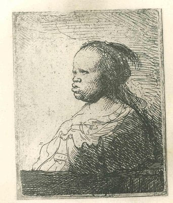 Charles Amand Durand after Rembrandt, The White Arab, 19th Century, Engraving-ZCI-1781898