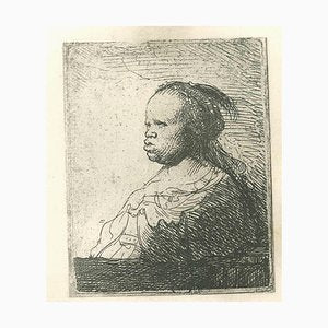 Charles Amand Durand after Rembrandt, The White Arab, 19th Century, Engraving-ZCI-1781898