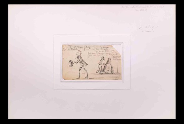 Charles Amedee De Noe (Cham), Figures, Original Drawing, 19th-Century-ZCI-1343902