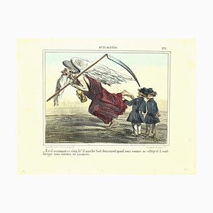 Charles Amedee De Noe (cham) - News, Old Angle - Original Lithograph by Cham - 1865-ZCI-806223