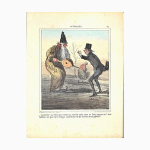 Charles Amedee De Noe (cham) - News, Winter - Original Lithograph by Cham - 1882-ZCI-806222