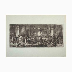 Charles Courtry, The Party, Original Etching, Late 19th-Century-ZCI-1362736