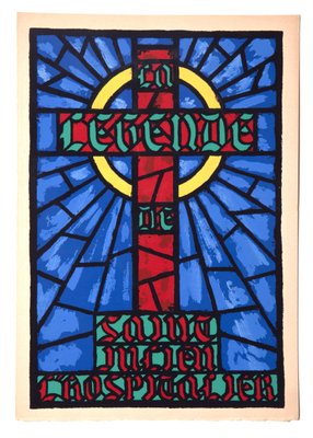 Charles Dubin, The Cross, Study for A Glass, Tempera, Early 20th Century-ZCI-871619