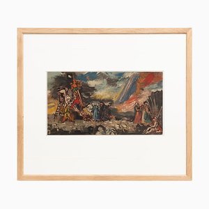 Charles Dufresne, Descente de Croix, 1971, Lithograph, Framed-WM-1326929