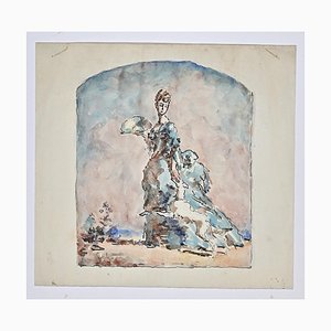 Charles Guerin, Woman, Original Drawing, Early 20th-Century-ZCI-1362617