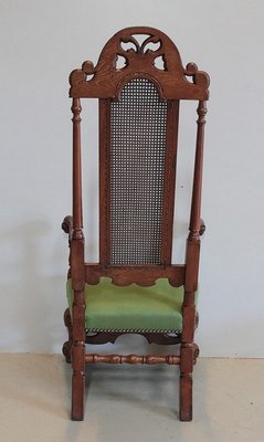 Charles II Style Teak Armchair, 19th Century-RVK-1064993