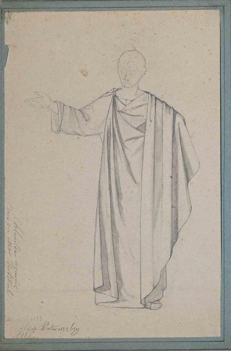 Charles Joseph Traviès, Revenge, Original Drawing, Mid-19th-Century