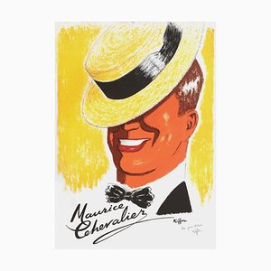 Charles Kiffer, Maurice Chevalier, 1975, Lithograph on Bfk Rives Paper-FMZ-1345558