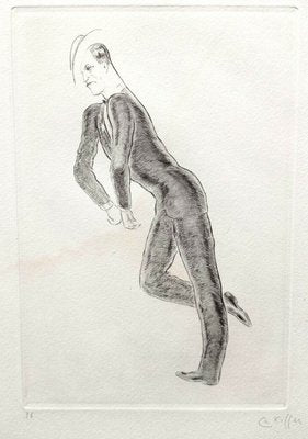 Charles Kiffer, Maurice Chevalier, Original Drypoint Etching, 1920s-NRC-1403013