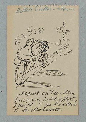 Charles Laborde, The Rider, Original China Ink Drawing, 1935-ZCI-1403410