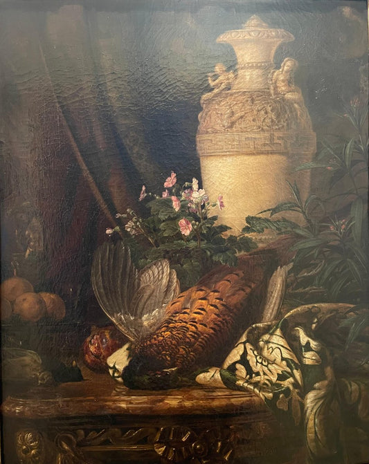 Charles-Louis Malapeau, Still Life with Hunting Trophies, Oil on Canvas