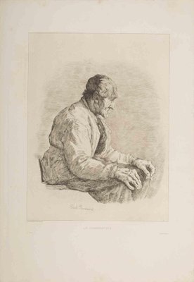 Charles Paul Renouard, Le Charpentier, Etching, Late 19th Century-ZCI-1403425