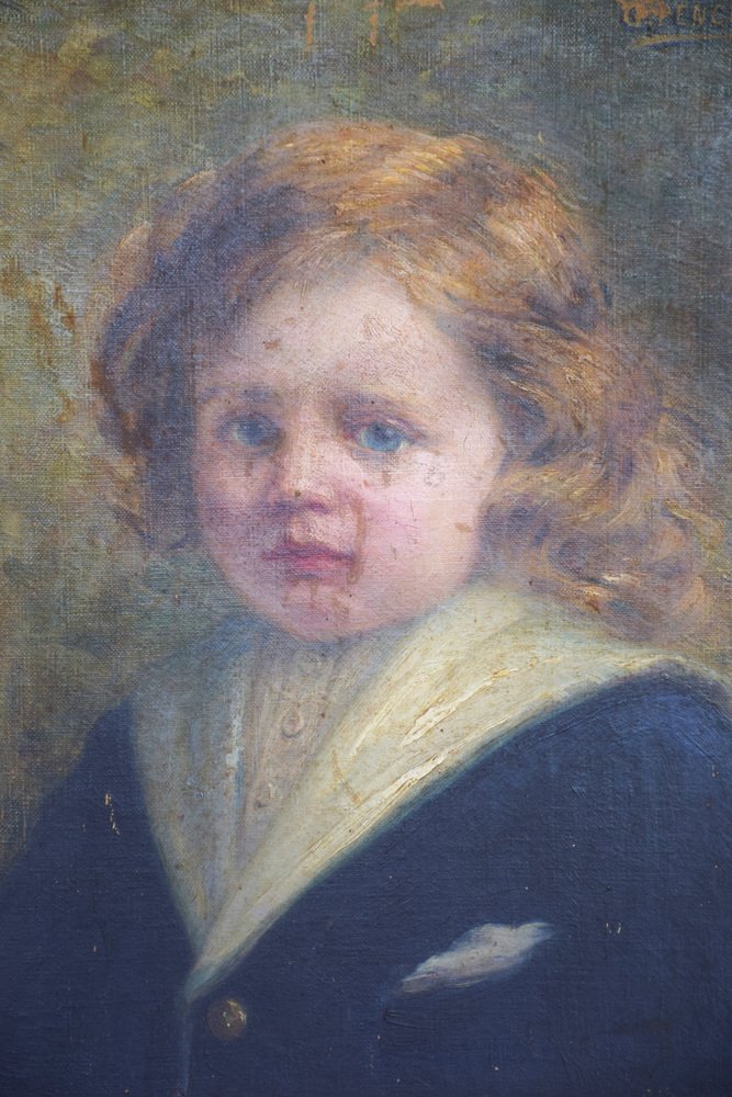 Charles Penchaud, Child's Portrait, 1916, Oil on Canvas