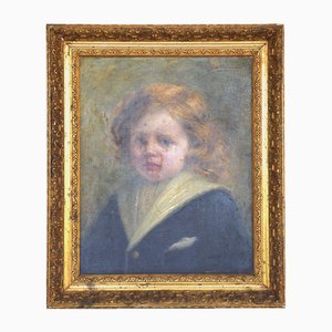 Charles Penchaud, Child's Portrait, 1916, Oil on Canvas-BTG-1702286