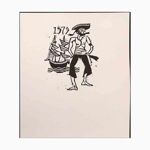 Charles Sterns, Sailor Man in 1579, Woodcut Print, Early 20th Century-ZCI-2024951