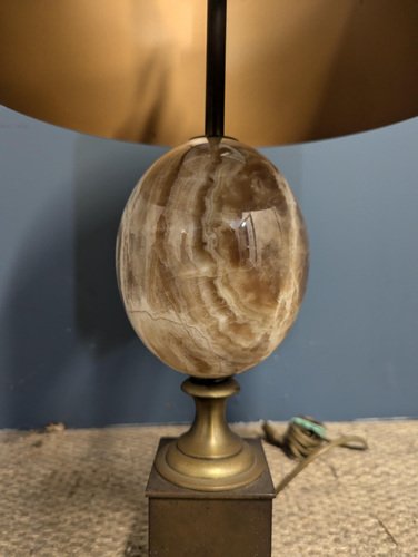 Charles Table Lamp in Brass and Onyx