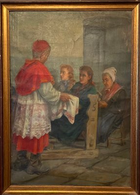 Charles Vionnet, Choir Child at Mass, 1800s, Oil on Canvas-XMH-1780121