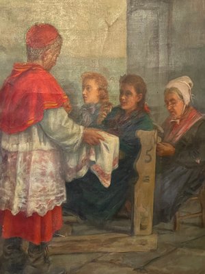 Charles Vionnet, Choir Child at Mass, 1800s, Oil on Canvas-XMH-1780121