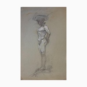 Charles Walch, Study for Caryatid, Pencil, Early 20th Century-ZCI-871592