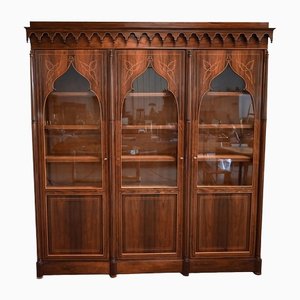 Charles X 3-Door Bookcase Cabinet, 19th Century-RVK-1394882