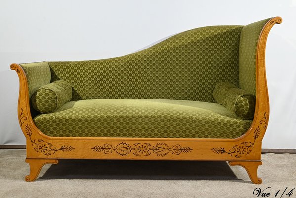 Charles X Chaise Longue in Maple, Early 19th Century-RVK-1724904