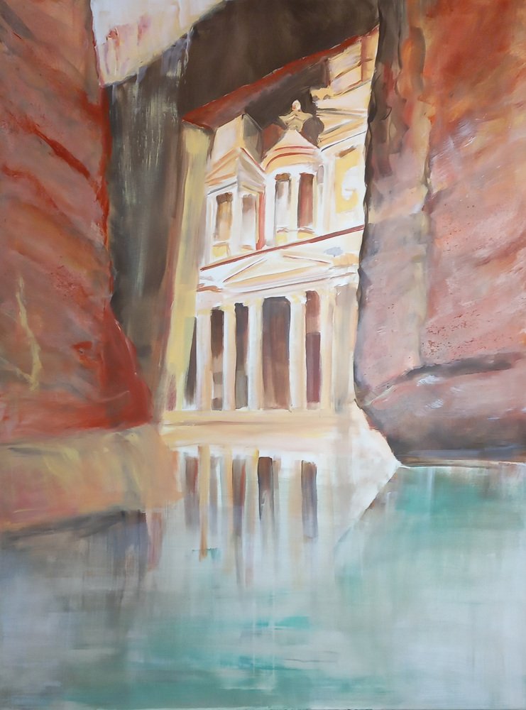 Charlotte Pivard, Petra, The Submerged Treasure, Acrylic Painting