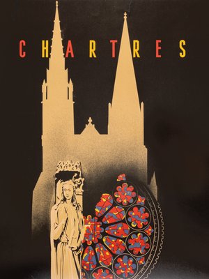 Chartres: Cathedrals of France Art Deco Travel Poster, 1930s, Framed-GPP-1125740