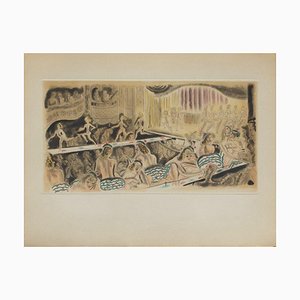 Chas-Laborde, Rues et visages de New-York, Music Hall, 1950, Etching on Wove Paper-FMZ-1112420