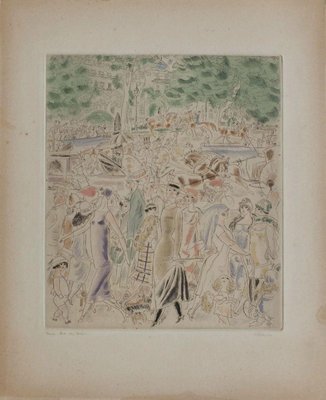 Chas-Laborde, Rues et visages de Paris, Avenue du Bois, 1926, Etching on Wove Paper-FMZ-1112423