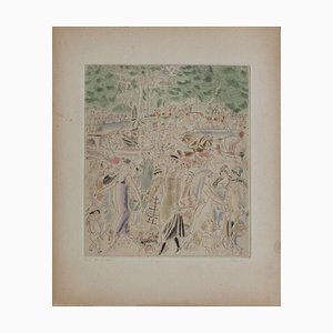 Chas-Laborde, Rues et visages de Paris, Avenue du Bois, 1926, Etching on Wove Paper-FMZ-1112423