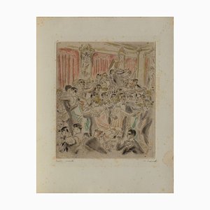 Chas-Laborde, Rues et visages de Paris, Bal à Montmartre, 1926, Etching on Wove Paper-FMZ-1112424