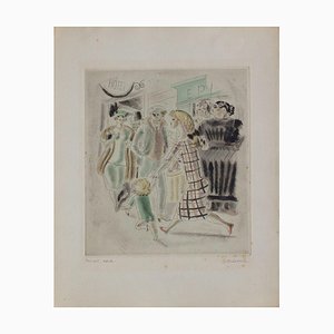 Chas-Laborde, Rues et visages de Paris, Belleville, 1926, Etching on Wove Paper-FMZ-1112435