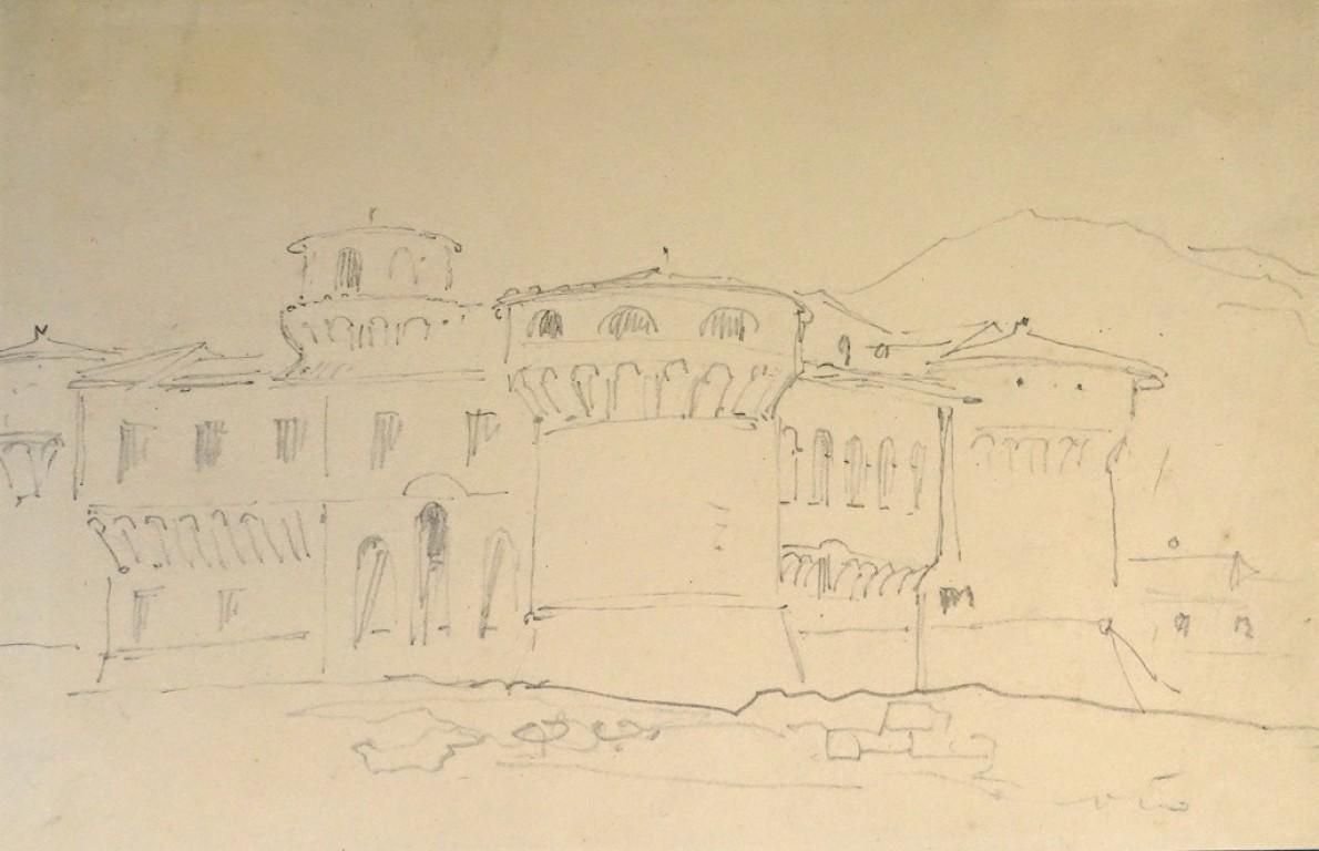 Chateau Fort - 19th Century - Horace Vernet - Drawing - Old Master