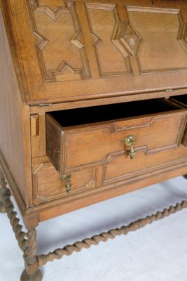 Chatol with Upper Cabinet in Oak with Wood Carvings, England, 1890s-UY-1723424