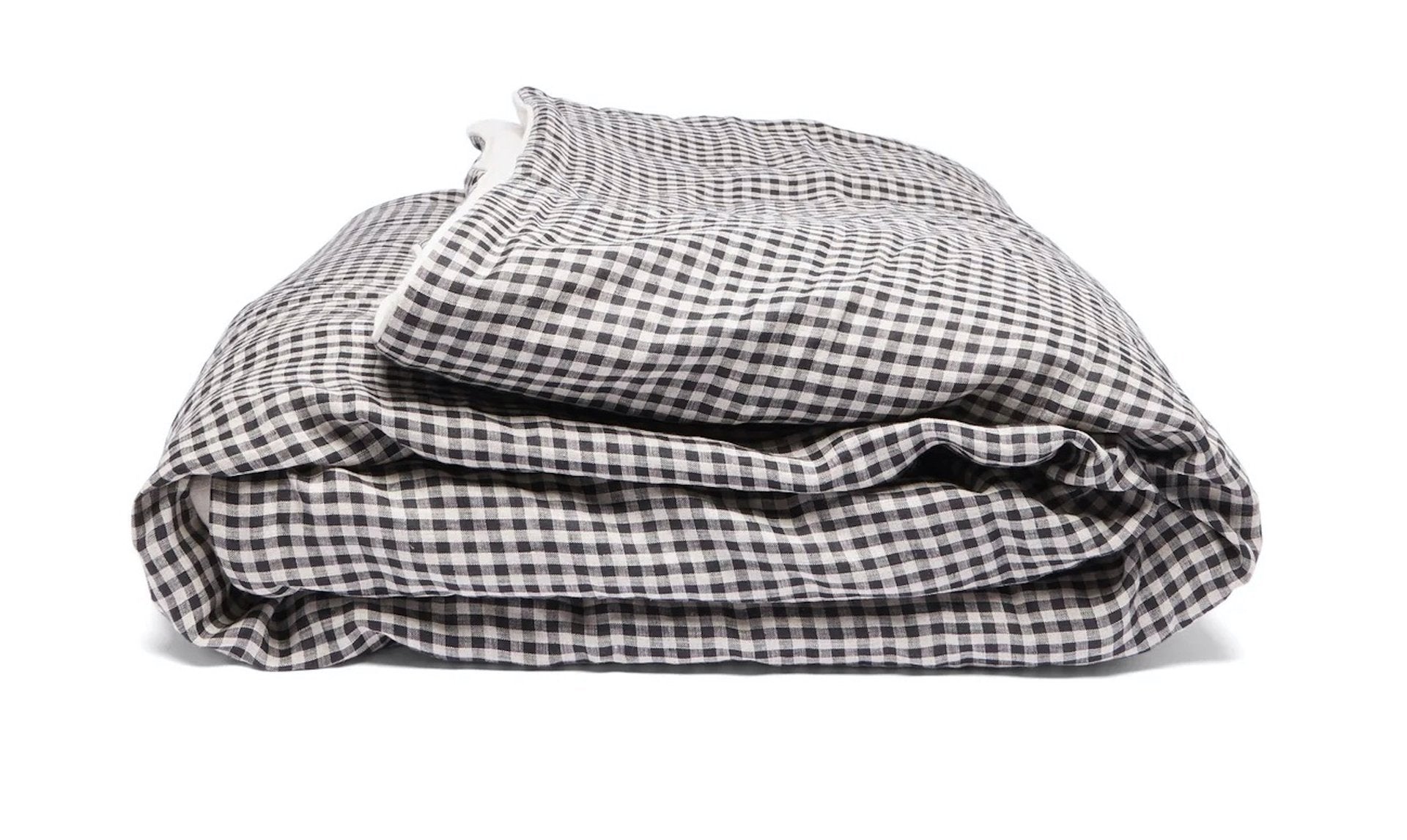 Checked Linen Blanket by Once Milano