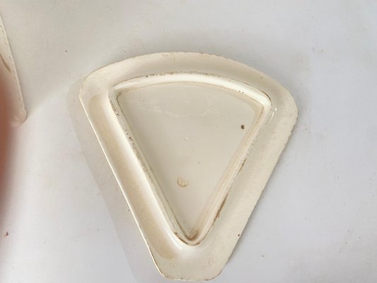 Cheese Tray in Ceramic in White Color, France, 1970s-UR-1720208