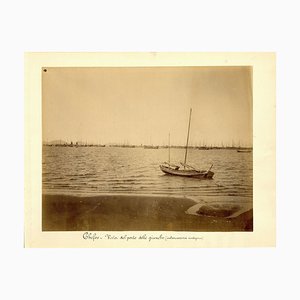 Chefoo, Harbour of Junks - Ancient Albumen Print 1880/1900 1880/1890-ZCI-761837