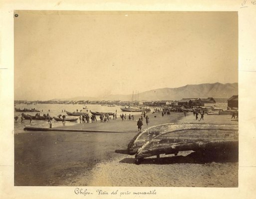 Chefoo Trade Harbour - Ancient Albumen Print 1880/1900 1880/1890-ZCI-760750