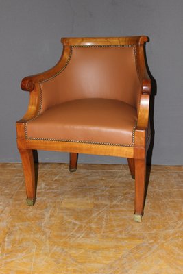 Cherry and Leather Desk Chair from Epoch-BCR-1150577