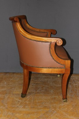 Cherry and Leather Desk Chair from Epoch-BCR-1150577