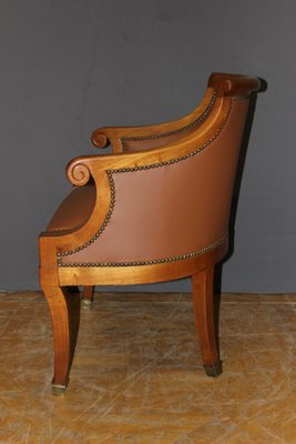 Cherry and Leather Desk Chair from Epoch-BCR-1150577